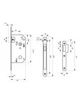 THIRARD - Lot de 25 serrures NF encastrables pour porte intérieure  axe 50mm  bouts ronds  inox - THIRARD