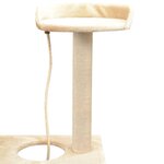 vidaXL Arbre à chat avec griffoirs en sisal 150 cm Beige