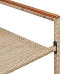 Chaises de jardin empilables vidaXL avec coussins - 2 Pièces - Beige en Poly Rattan