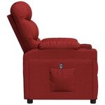vidaXL Fauteuil inclinable électrique Rouge bordeaux Tissu