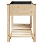 Jardinière vidaXL avec étagère 115x59x76 cm en bois massif de sapin