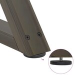 vidaXL Pieds de table basse 2 pièces Acier naturel 40 x (30-31 3) cm Acier