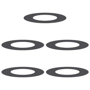 vidaXL adapté pour anneaux d'arbre plats 5 Pièces Noir Ø40 / 70 cm Acier