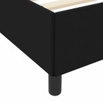 vidaXL Lit à ressorts Noir  Noir 120 x 190 cm Tissu  Bois Engineered