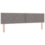 vidaXL Lit à ressorts avec matelas Taupe 200 x 200 cm tissu