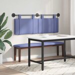 vidaXL Tête de lit suspendue Bleu denim Tissu