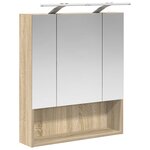 vidaXL Armoire Miroir de Salle de Bain Chêne Sonoma 60 x 14.5 x 70 cm