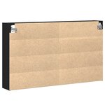 vidaXL Cabinet Vitrine Noir Chêne 100x15x58 cm Bois d'ingénierie