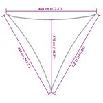 vidaXL Voile d'ombrage 160 g/m² triangulaire jaune 4 5x4 5x4 5 m PEHD