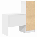 vidaXL Bureau avec rangement avec tiroir 2 Pièces Blanc 80 x 50 x 76 cm
