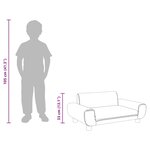 vidaXL Canapé pour enfants gris foncé 70x45x33 cm velours