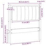 vidaXL Tête de lit capitonnée avec tête de lit Marron 80 cm Pin massif