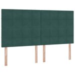 vidaXL Lit de Rangement avec matelas Vert foncé 200 x 200 cm Velours