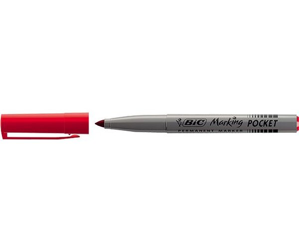 Marqueur Permanent MARKING POCKET 1445 Pointe Ogive Moy. Rouge BIC