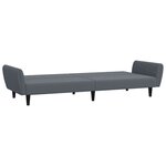 vidaXL Canapé-lit à 2 places avec repose-pied gris foncé velours
