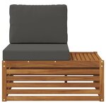 vidaXL Canapé d'extérieur extrémité Naturel 91 x 63 x 73 cm