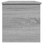 vidaXL Boîte de rangement sonoma gris 102x35x35 cm bois d'ingénierie