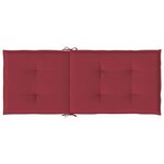 vidaXL Coussins de chaise de jardin à dossier haut lot de 2 bordeaux