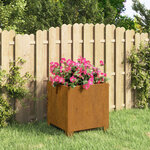 vidaXL Jardinière avec pieds Rouillé 32x30x33 cm Acier corten