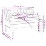 vidaXL Banc avec dossier rose 119 5x64 5x75 cm velours