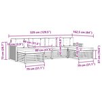 vidaXL Ensemble de canapés d'extérieur 6 pc Naturel et Beige