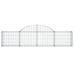 vidaXL Paniers à gabions arqués 4 Pièces 200x30x40/60 cm Fer galvanisé