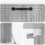 vidaXL Meuble TV mural Sonoma gris 59 5 x 31 x 30 cm Bois d'ingénierie
