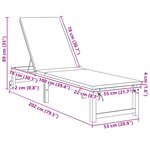 vidaXL Chaises longues 2 Pièces avec coussins en bois d'acacia massif