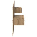 vidaXL Tête de lit avec armoire avec tiroir 3 Pièces Chêne artisanal