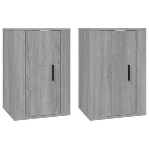 vidaXL Meubles TV muraux 2 Pièces Sonoma gris 40x34 5x60 cm
