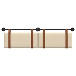 vidaXL Tête de lit suspendue Crème PU antique