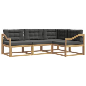 vidaXL Ensemble de canapés d'extérieur 3 pc Blanc et anthracite