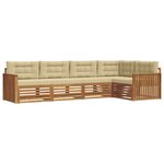 vidaXL Ensemble de canapés d'extérieur 5 Pièces Naturel et Beige