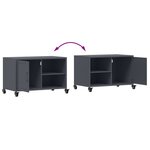 vidaXL Meuble TV anthracite 68x39x43 5 cm acier