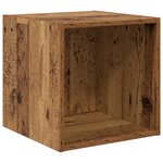 vidaXL 2 Armoires Murales - Bois Ancien - 37x37x37 cm - Fabriqué en Bois d'Ingénierie