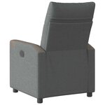 vidaXL Fauteuil inclinable électrique Gris foncé Tissu