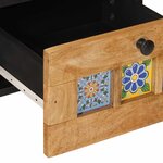 vidaXL Meuble TV Naturel 100 x 33 x 46 cm Bois de mangue massif