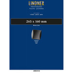Bandes double soudure 265 x 160 mm pour blocs  carnets de timbres. Fond - Noir