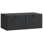 vidaXL Meuble TV mural Noir 78 5 x 41 x 30 cm Bois d'ingénierie