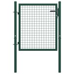 vidaXL Portail de clôture acier 100x75 cm vert