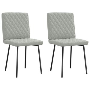 vidaXL Chaises à manger lot de 2 Gris clair Velours