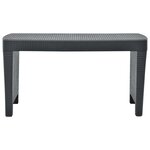 vidaXL Salon de jardin 3 Pièces Plastique Anthracite