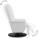 vidaXL Fauteuil inclinable avec repose-pieds blanc similicuir
