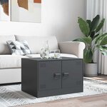 vidaXL Table basse anthracite 67x50x44 cm acier