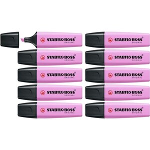 Surligneur BOSS ORIGINAL Pastel  mauve givré x 10 STABILO
