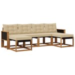 vidaXL Ensemble de canapés d'extérieur 6 Pièces Naturel et Beige