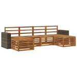 vidaXL Ensemble de canapés d'extérieur 6 pc Naturel