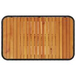 Ensemble de salle à manger de jardin de 3 pièces avec coussins en poly rotin noir et acacia