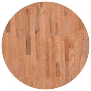 vidaXL Dessus de table Ø60x1 5 cm rond bois massif de hêtre