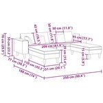 vidaXL Canapé en velours avec coussin avec oreiller 3 Pièces Rose 208 cm Velours